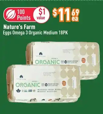 Healthy Planet Nature's Farm Eggs Omega 3 Organic Medium offer