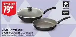 Canadian Tire 28CM FRYPAN AND 30CM WOK WITH LID offer