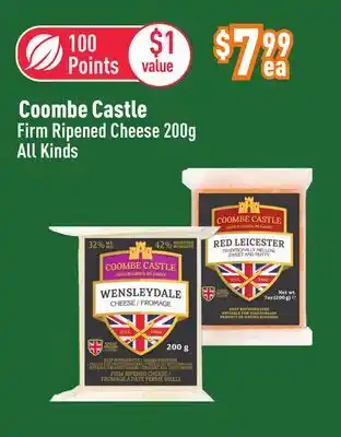 Healthy Planet Coombe Castle Firm Ripened Cheese offer