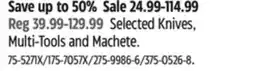 Canadian Tire Selected Knives, Multi-Tools and Machete offer