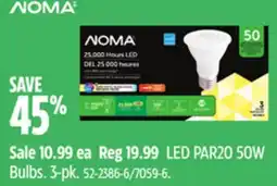 Canadian Tire Noma LED PAR20 50W Bulbs offer
