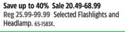 Canadian Tire Selected Flashlights and Headlamp offer