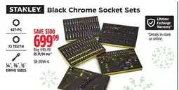 Canadian Tire Stanley Professional Grade Black Chrome Socket Set, SAE/Metric, 427-pc offer