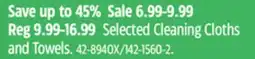 Canadian Tire Frank Selected Cleaning Cloths and Towels offer