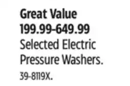 Canadian Tire SIMONIZ Selected Electric Pressure Washers offer