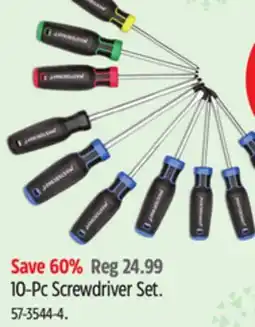 Canadian Tire Mastercraft 10-Pc Screwdriver Set offer
