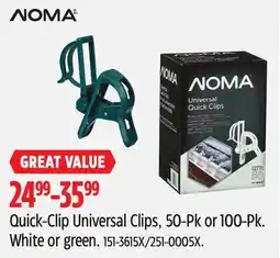 Canadian Tire Quick-Clip Universal Clips, 50-Pk or 100-Pk offer