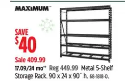 Canadian Tire Metal 5-Shelf Storage Rack offer