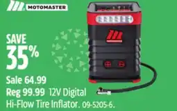 Canadian Tire Motomaster 12V Digital Hi-Flow Tire Inflator offer