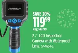 Canadian Tire Mastercraft 2.7˝ LCD Inspection Camera with Waterproof Lens offer