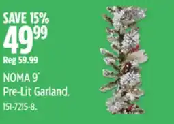 Canadian Tire NOMA 9´ Pre-Lit Garland offer