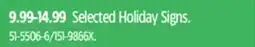 Canadian Tire Selected Holiday Signs offer