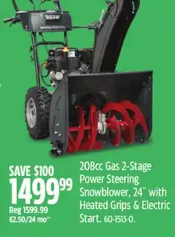 Canadian Tire Briggs & Stratton 1696807 208cc 2-Stage Gas Snowblower with Electric Start, 24-in offer