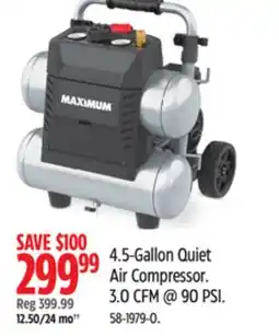 Canadian Tire MAXIMUM 4.5-Gallon Quiet Air Compressor offer