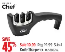 Canadian Tire MASTER Chef 3-in-1 Knife Sharpener offer