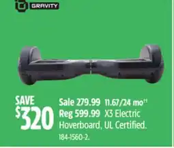 Canadian Tire Gravity 3 Electric Hoverboard offer