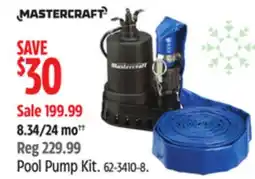 Canadian Tire Mastercraft Pool Pump Kit offer