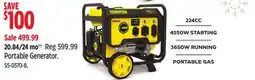 Canadian Tire Champion Power Equipment Portable Generator offer