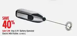 Canadian Tire Primula Battery-Operated Electric Milk Frother offer