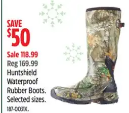Canadian Tire Huntshield Waterproof Rubber Boots offer