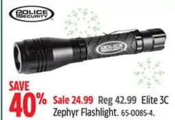 Canadian Tire Police Security Elite 3C Zephyr Flashlight offer