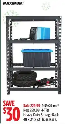 Canadian Tire Maximum 4-Tier Heavy-Duty Storage Rack offer