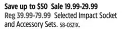 Canadian Tire Maximum Selected Impact Socket and Accessory Sets offer