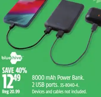 Canadian Tire Bluehive 8000 mAh Power Bank offer