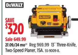 Canadian Tire Dewalt 13˝ Three-Knife offer