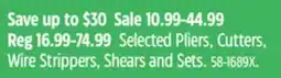 Canadian Tire Selected Pliers, Cutters, Wire Strippers, Shears and Sets offer