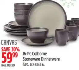 Canadian Tire CANVAS 16-Pc Colborne Stoneware Dinnerware Set offer