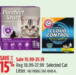 Canadian Tire Selected Cat Litter offer