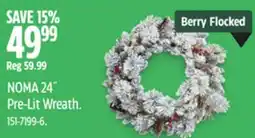 Canadian Tire NOMA 24˝ Pre-Lit Wreath offer