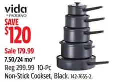 Canadian Tire Vida by PADERNO 10-Pc Non-Stick Cookset, Black offer