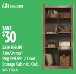 Canadian Tire Sauder 2-Door Storage Cabinet Oak offer