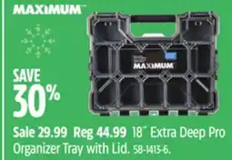 Canadian Tire Maximum 18˝ Extra Deep Pro Organizer Tray with Lid offer