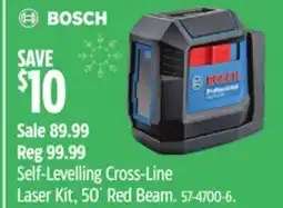 Canadian Tire Bosch Self-Levelling Cross-Line Laser Kit offer