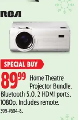Canadian Tire RCA Home Theatre Projector Bundle offer