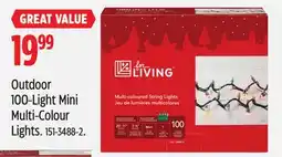 Canadian Tire FOR LIVING Outdoor 100-Light Mini Multi-Colour Lights offer