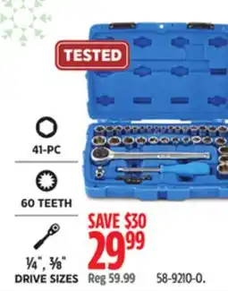 Canadian Tire Mastercraft 41-PC Socket Set offer