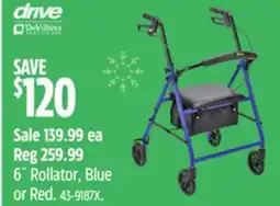 Canadian Tire Drive 6˝ Rollator offer