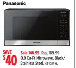 Canadian Tire Panasonic 0.9 Cu-Ft Microwave offer