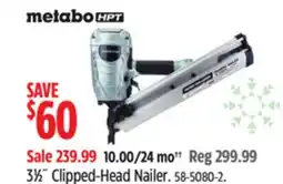 Canadian Tire Metabo 31⁄2˝ Clipped-Head Nailer offer