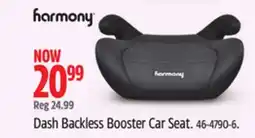 Canadian Tire Harmony Dash Backless Booster Car Seat offer