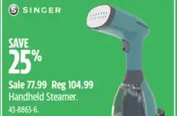Canadian Tire Singer Handheld Steamer offer