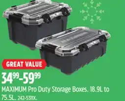 Canadian Tire MAXIMUM Pro Duty Storage Boxes offer