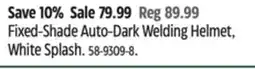 Canadian Tire Mastercraft Fixed-Shade Auto-Dark Welding Helmet, White Splash offer