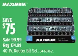 Canadian Tire Maximum 40-Pc Router Bit Set offer