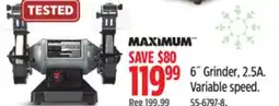 Canadian Tire 6˝ Grinder, 2.5A. Variable speed offer