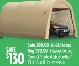 Canadian Tire ShelterLogic Heavy-Duty, Round-Style AutoShelter offer